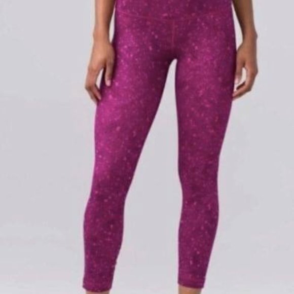 LULULEMON Real Quick Tight- Regal Plum/ Paradise. 7/8 Leggings. Purple. Size 8 - Picture 2 of 7